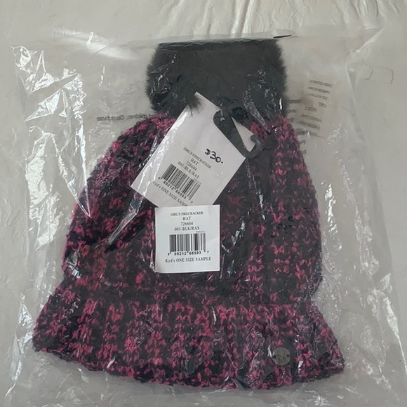 Spyder GIRLS FIRECRACKER Hat - Blk/Ras - Picture 12 of 12